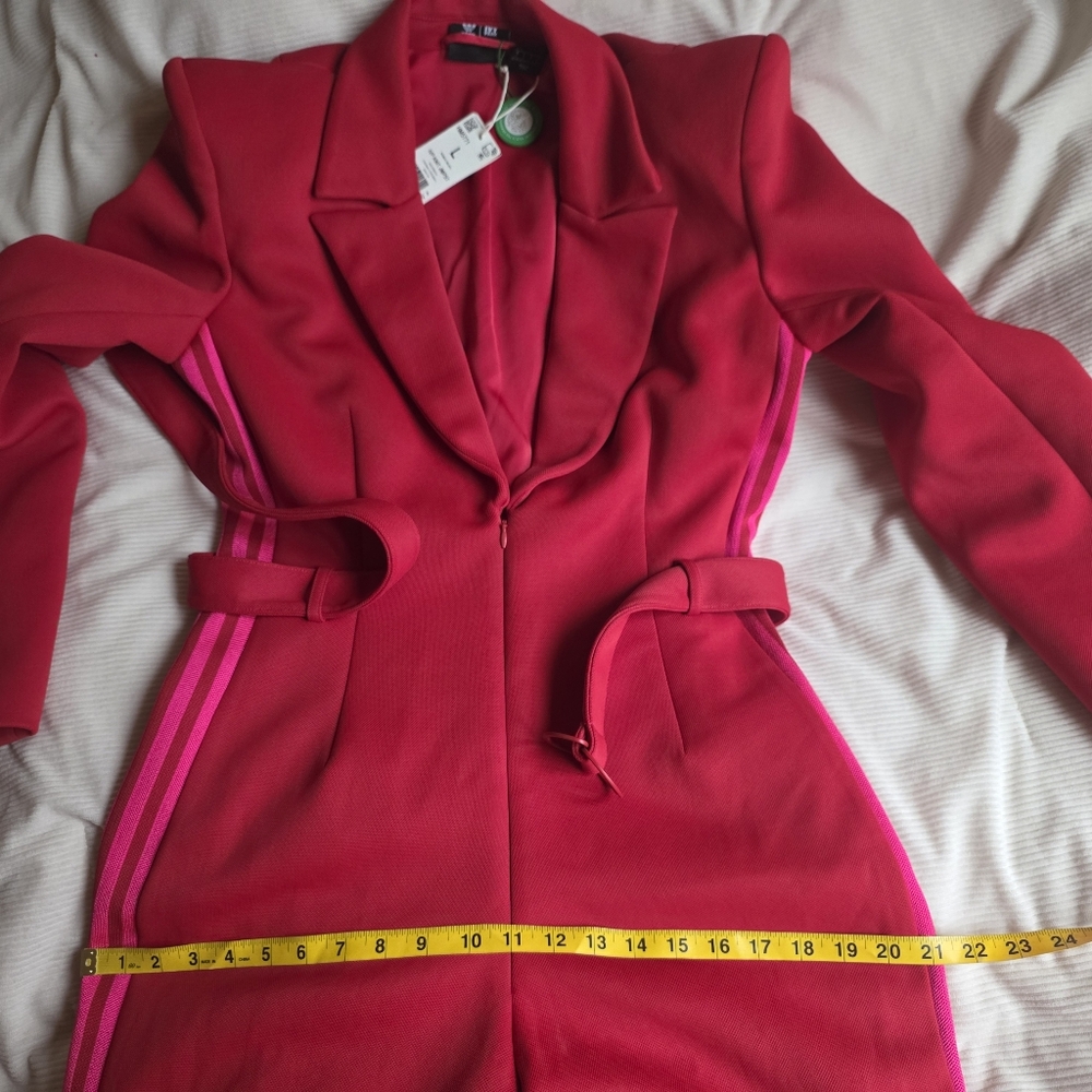 Adidas x Ivy park Jumpsuit 3.0 Power Red w/ Pink Stripes Size L BNWT - Picture 8 of 16